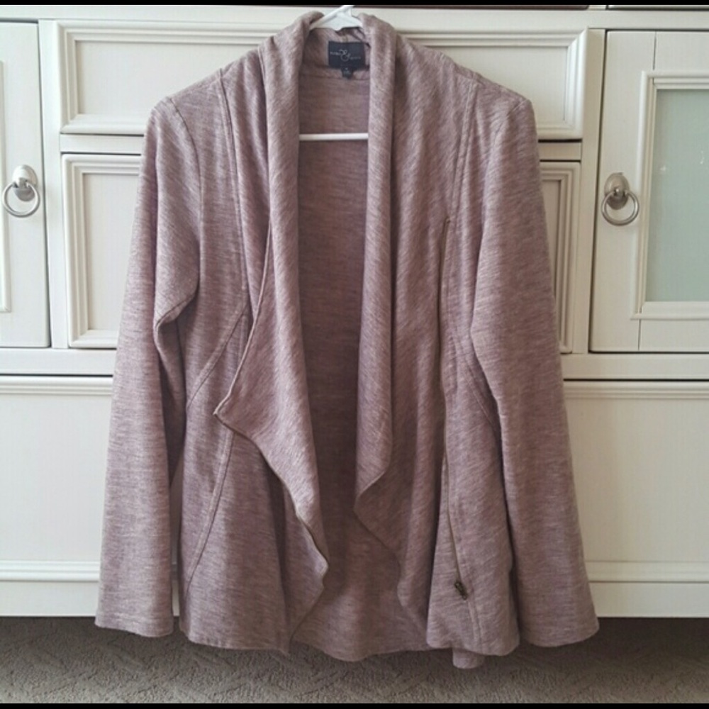 Market & Spruce Zip Front Cardigan